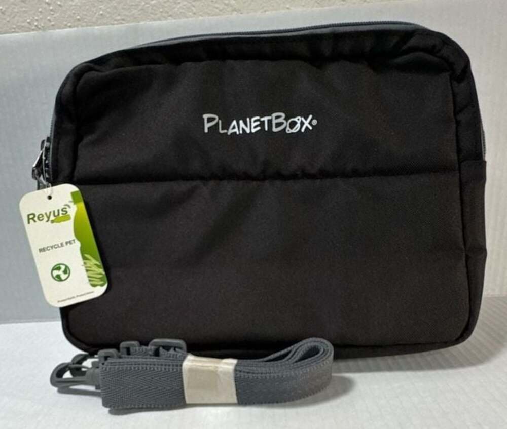 New Black PlanetBox Insulated Carry Bag with Detachable Shoulder Strap